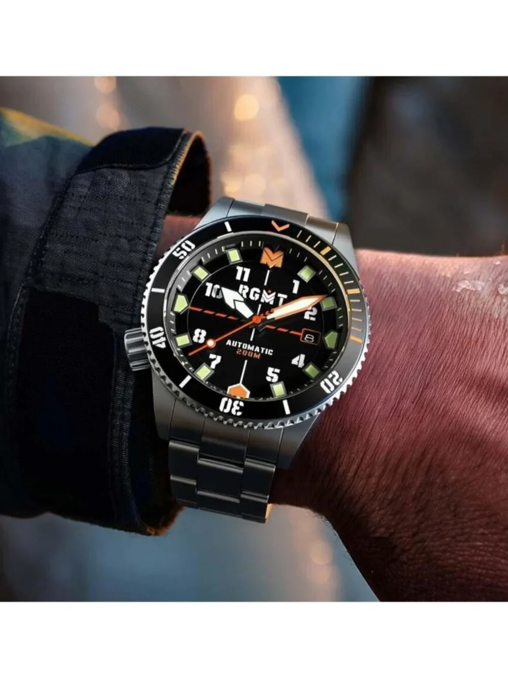 NWT Rgmt Recon Diver Automatic Black Dial Men's Watch